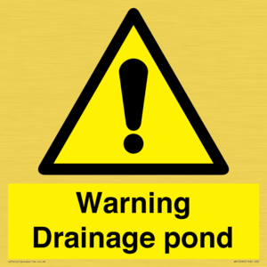 Warning Drainage pond